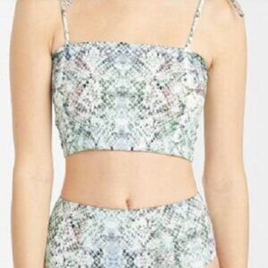 June Swimwear Marilyn Bikini Python Ivy Top Green